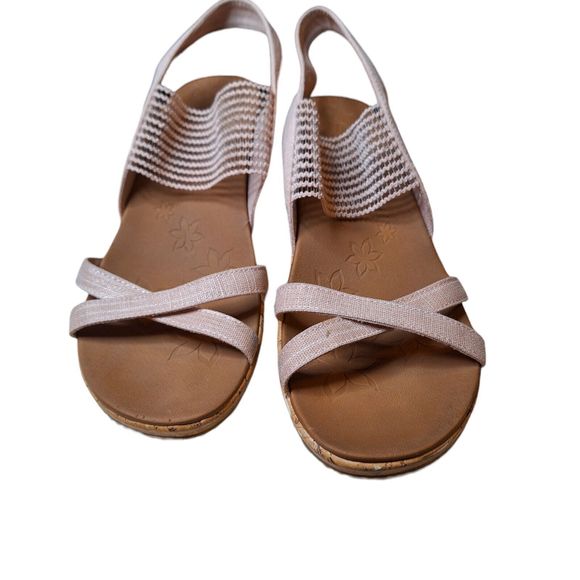 Skechers Multi Strap Wedge Sandals Rumbler Wave New Lassie Biege  Never Used - Picture 5 of 8